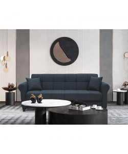 AZUR DARK GREY ΥΦΑΣΜΑ 3ΘΕΣΙΟΣ ΚΑΝΑΠΕΣ/ΚΡΕΒΑΤΙ ΜΕ ΑΠΟΘ.ΧΩΡΟ 210X80X75εκ.