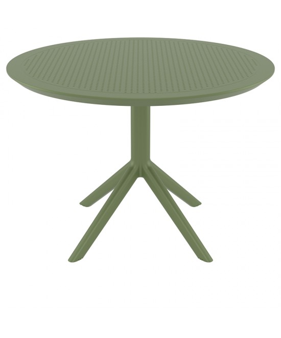 SKY OLIVE GREEN Φ105X74εκ. ΤΡΑΠΕΖΙ ΠΟΛ/ΝΙΟΥ