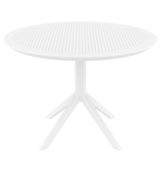 SKY WHITE Φ105X74εκ. ΤΡΑΠΕΖΙ ΠΟΛ/ΝΙΟΥ