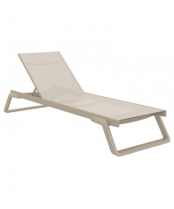 TROPIC ΞΑΠΛΩΣΤΡΑ TAUPE/TAUPE ΑΛΟΥΜ-ΠΟΛ/ΝΙΟΥ 210X72X31εκ.