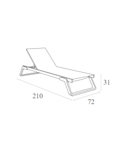TROPIC ΞΑΠΛΩΣΤΡΑ WHITE/WHITE ΑΛΟΥΜ-ΠΟΛ/ΝΙΟΥ 210X72X31εκ. TROPIC ΞΑΠΛΩΣΤΡΑ WHITE/WHITE ΑΛΟΥΜ-ΠΟΛ/ΝΙΟΥ 210X72X31εκ.