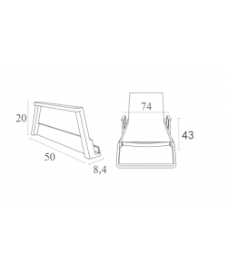 TROPIC ΞΑΠΛΩΣΤΡΑ ΜΕ ΜΠΡΑΤΣΑ TAUPE/TAUPE ΑΛΟΥΜ-ΠΟΛ/ΝΙΟΥ 210X72X31εκ.