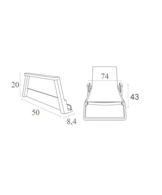 TROPIC ΞΑΠΛΩΣΤΡΑ ΜΕ ΜΠΡΑΤΣΑ TAUPE/TAUPE ΑΛΟΥΜ-ΠΟΛ/ΝΙΟΥ 210X72X31εκ.