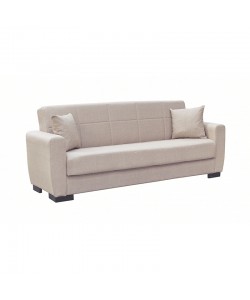 ANIMA LIGHT BROWN ΥΦΑΣΜΑ 3ΘΕΣΙΟΣ ΚΑΝΑΠΕΣ/ΚΡΕΒΑΤΙ ΜΕ ΑΠΟΘ.ΧΩΡΟ 210X80X75εκ.