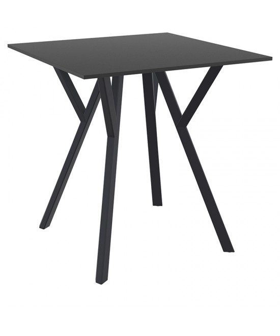MAX ΤΡΑΠΕΖΙ 70Χ70Χ74εκ. BLACK LAMINATE 12mm MAX ΤΡΑΠΕΖΙ 70Χ70Χ74εκ. BLACK LAMINATE 12mm