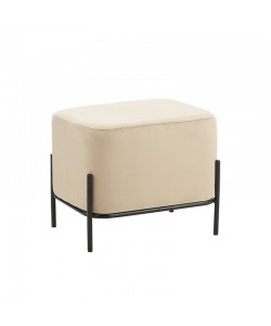 BELLA/L ΣΚΑΜΠΟ BEIGE VELVET ΥΦΑΣΜΑ 48X37Χ39εκ.