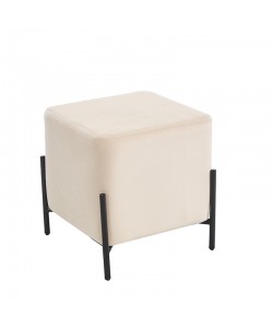 BELLA/S ΣΚΑΜΠΟ BEIGE VELVET ΥΦΑΣΜΑ 36X36Χ38εκ.