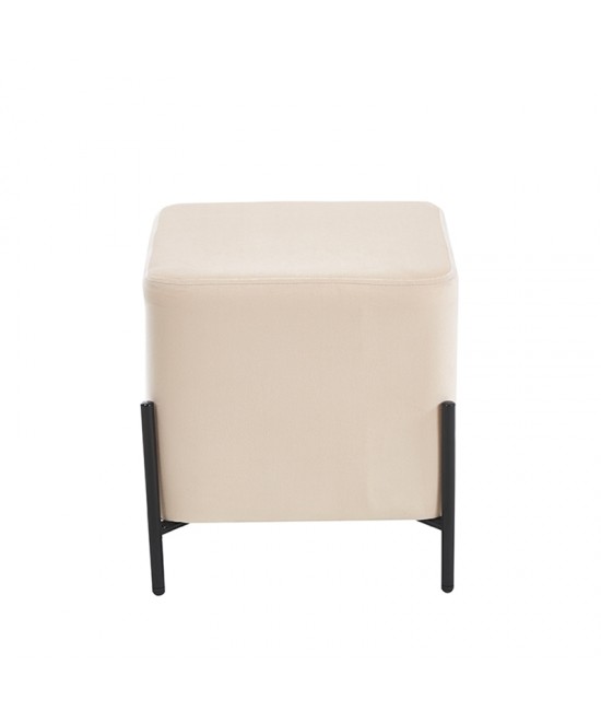 BELLA/S ΣΚΑΜΠΟ BEIGE VELVET ΥΦΑΣΜΑ 36X36Χ38εκ.