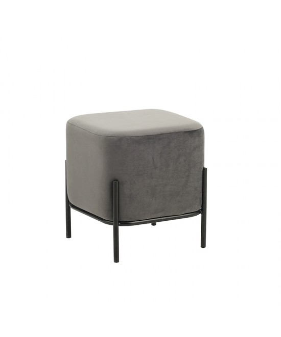 BELLA/S ΣΚΑΜΠΟ GREY VELVET ΥΦΑΣΜΑ 36X36Χ38εκ.