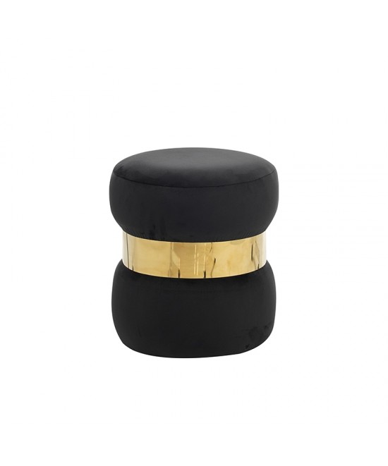 LINDA/R ΣΚΑΜΠΟ BLACK VELVET ΥΦΑΣΜΑ Φ.37Χ43εκ.