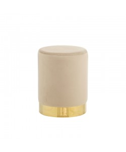 LINDA/S ΣΚΑΜΠΟ BEIGE VELVET ΥΦΑΣΜΑ Φ.34Χ42εκ.