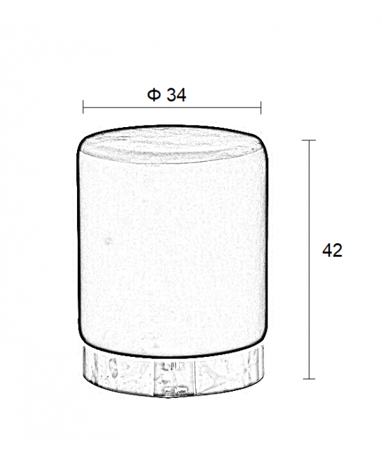 LINDA/S ΣΚΑΜΠΟ BEIGE VELVET ΥΦΑΣΜΑ Φ.34Χ42εκ.