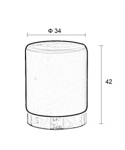 LINDA/S ΣΚΑΜΠΟ BLACK VELVET ΥΦΑΣΜΑ Φ.34Χ42εκ.