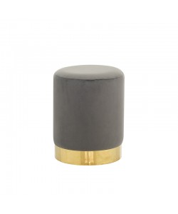 LINDA/S ΣΚΑΜΠΟ GREY VELVET ΥΦΑΣΜΑ Φ.34Χ42εκ.