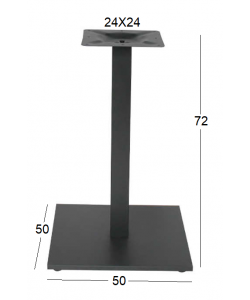 FLAT PROMO 50Χ50Χ72εκ.(Π/Ρ)ΒΑΣΗ ΜΕΤΑΛΛΙΚΗ ΜΕ ΡΕΓ/ΡΟΥΣ ΜΑΥΡΗ