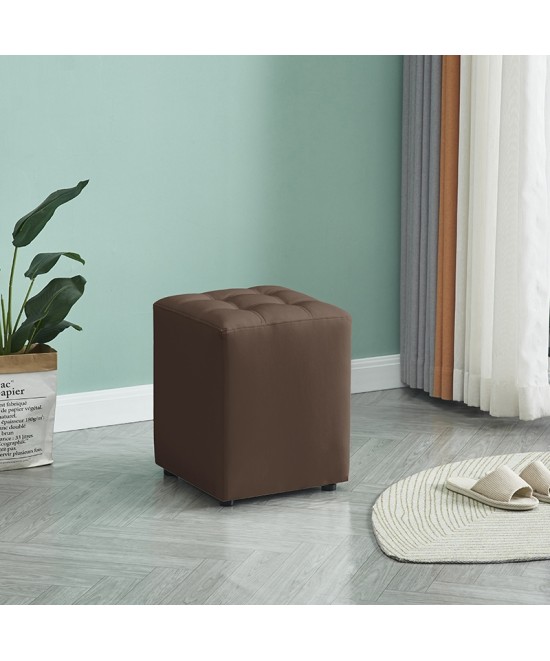 CUBE BROWN PU ΣΚΑΜΠΟ 35X35X42εκ.