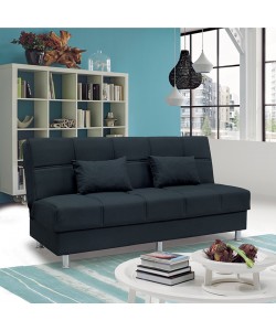 FELINA BLACK ΥΦΑΣΜΑ 3ΘΕΣΙΟΣ ΚΑΝΑΠΕΣ/ΚΡΕΒΑΤΙ ΜΕ ΑΠΟΘ.ΧΩΡΟ 182X90X80εκ.