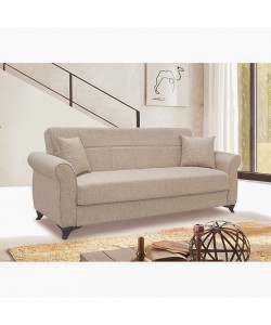 LENA LIGHT BROWN ΥΦΑΣΜΑ 3ΘΕΣΙΟΣ ΚΑΝΑΠΕΣ/ΚΡΕΒΑΤΙ ΜΕ ΑΠΟΘ.ΧΩΡΟ 210X80X75εκ.