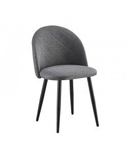 RIO ΜΑΥΡΟ/ΓΚΡΙ ΥΦΑΣΜΑ(Σ4)ΚΑΡΕΚΛΑ ΜΕΤΑΛΛΙΚΗ 47X53.5X49-80εκ.