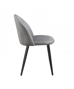 RIO ΜΑΥΡΟ/ΓΚΡΙ ΥΦΑΣΜΑ(Σ4)ΚΑΡΕΚΛΑ ΜΕΤΑΛΛΙΚΗ 47X53.5X49-80εκ.