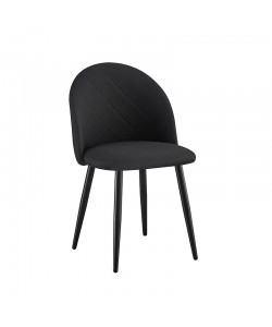 RIO ΜΑΥΡΟ/ΜΑΥΡΟ ΥΦΑΣΜΑ(Σ4)ΚΑΡΕΚΛΑ ΜΕΤΑΛΛΙΚΗ 47X53.5X49-80εκ.