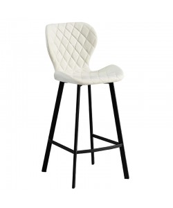 MARTIN OFF WHITE ΥΦΑΣΜΑ(Σ2)73εκ.ΣΚΑΜΠΟ ΜΕΤΑΛΛΙΚΟ 45X49X73-106εκ.