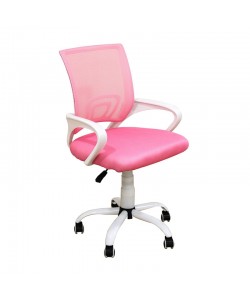 A1850 S ΛΕΥΚΟ/ΡΟΖ MESH ΠΟΛΥΘΡΟΝΑ ΓΡΑΦΕΙΟΥ  62Χ52Χ43-84/50-93εκ.