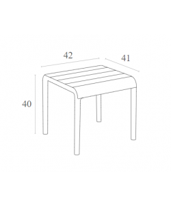 PARIS DARK GREY ΤΡΑΠΕΖΙ 42X41X40εκ. ΠΟΛ/ΝΙΟΥ