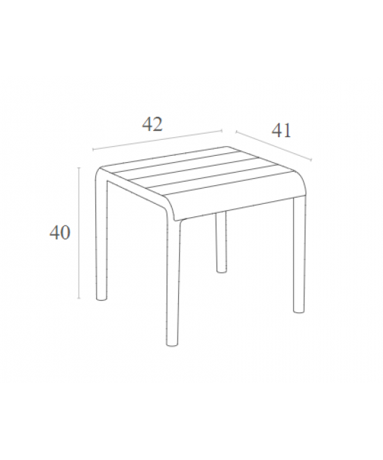 PARIS DARK GREY ΤΡΑΠΕΖΙ 42X41X40εκ. ΠΟΛ/ΝΙΟΥ
