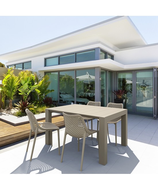 Σετ Τραπεζαρίας 5τμχ Vegas Air Taupe 100X100/140Χ75εκ. Σετ Τραπεζαρίας 5τμχ Vegas Air Taupe 100X100/140Χ75εκ.