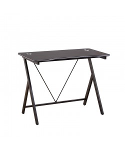 ΓΡΑΦΕΙΟ 100X50X75εκ.ΜΑΥΡΟ MDF/ΜΑΥΡΟ ΜΕΤΑΛΛΙΚΟ