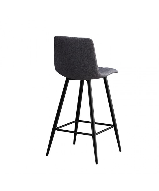 Σκαμπό Μπάρ 4τμχ Nero Γκρί Ύφασμα 47x49x72-104εκ.