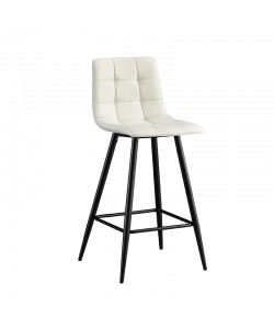 Σκαμπό Μπάρ 4τμχ Nora Off White Ύφασμα 47x49x72-104εκ.