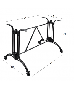 CITY 91X60Χ71εκ.ΜΑΚΡ/ΝΗ ΒΑΣΗ ΑΛΟΥΜΙΝΙΟΥ/STEEL ΜΕ ΡΕΓ/ΡΟΥΣ ΜΑΥΡΗ