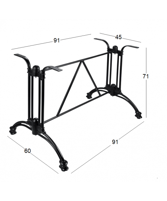 CITY 91X60Χ71εκ.ΜΑΚΡ/ΝΗ ΒΑΣΗ ΑΛΟΥΜΙΝΙΟΥ/STEEL ΜΕ ΡΕΓ/ΡΟΥΣ ΜΑΥΡΗ