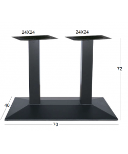 LIMA 70Χ40Χ72εκ.(Π/Ρ)ΜΑΚΡ/ΝΗ ΒΑΣΗ ΜΕΤΑΛΛΙΚΗ ΜΕ ΡΕΓ/ΡΟΥΣ ΜΑΥΡΗ