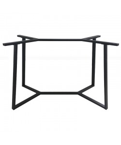 BISTRO ΜΕΣΑΙΟΥ ΥΨΟΥΣ 110X60X93εκ. ΒΑΣΗ ΜΕΤΑΛΛΙΚΗ ΜΕ ΡΕΓ/ΡΟΥΣ ΜΑΥΡΗ