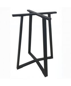 BISTRO ΜΕΣΑΙΟΥ ΥΨΟΥΣ 60X60X93εκ. ΒΑΣΗ ΜΕΤΑΛΛΙΚΗ ΜΕ ΡΕΓ/ΡΟΥΣ ΜΑΥΡΗ