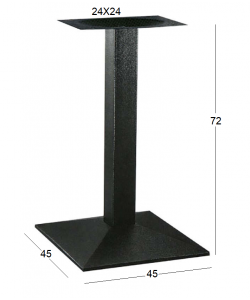 LIMA 45X45X72εκ.(Π/Ρ)ΒΑΣΗ ΜΕΤΑΛΛΙΚΗ ΜΕ ΡΕΓ/ΡΟΥΣ ΜΑΥΡΗ