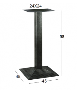 SNACK ΜΕΣΑΙΟΥ(Π/Ρ)ΥΨΟΥΣ ΒΑΣΗ ΜΑΝΤΕΜΙ 45Χ45Χ98εκ. ΜΕ ΡΕΓ/ΡΟΥΣ ΜΑΥΡΗ