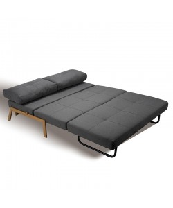 SARA Q GREY ΥΦΑΣΜΑ ΚΑΝΑΠΕΣ/ΚΡΕΒΑΤΙ 151Χ96Χ79εκ.