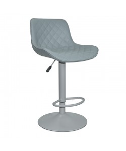 Σκαμπό Μπάρ 2τμχ Bar94 Grey Pu 48x50x106εκ.