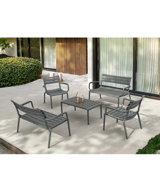 PARIS DARK GREY ΤΡΑΠΕΖΙ 90X50X40εκ. ΠΟΛ/ΝΙΟΥ