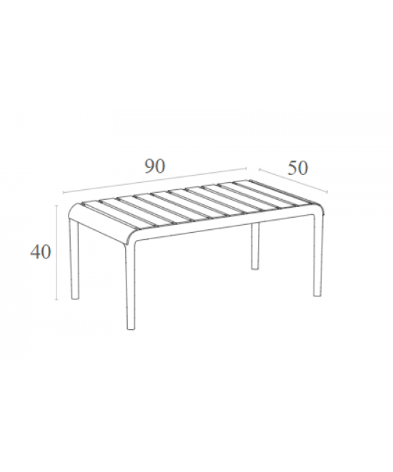 PARIS OLIVE GREEN ΤΡΑΠΕΖΙ 90X50X40εκ. ΠΟΛ/ΝΙΟΥ