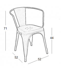 TEXAS ΠΟΛΥΘΡΟΝΑ ΜΑΥΡΗ ΜΑΤ ΜΕΤΑΛΛΙΚΗ 52Χ52Χ71εκ.