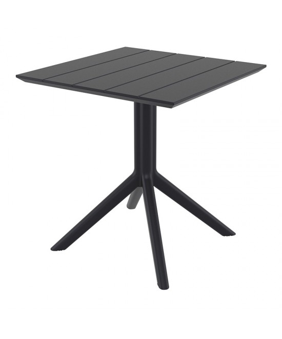 PARIS BLACK 70X70X74εκ. ΤΡΑΠΕΖΙ ΠΟΛ/ΝΙΟΥ