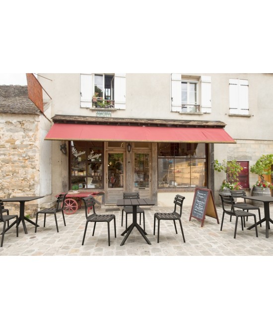 PARIS BLACK 70X70X74εκ. ΤΡΑΠΕΖΙ ΠΟΛ/ΝΙΟΥ