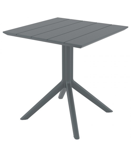 PARIS DARK GREY 70X70X74εκ. ΤΡΑΠΕΖΙ ΠΟΛ/ΝΙΟΥ