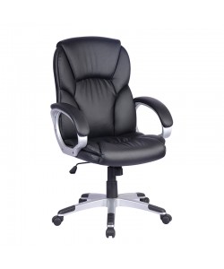 A9110 ΜΑΥΡO PU ΠΟΛΥΘΡΟΝΑ ΓΡΑΦΕΙΟΥ 65.5X69X46-108/56-118εκ.