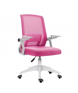 A1180W ΛΕΥΚΟ/ΡΟΖ MESH ΠΟΛ/ΝΑ ΓΡΑΦΕΙΟΥ 59Χ57Χ44-90/52-97εκ.